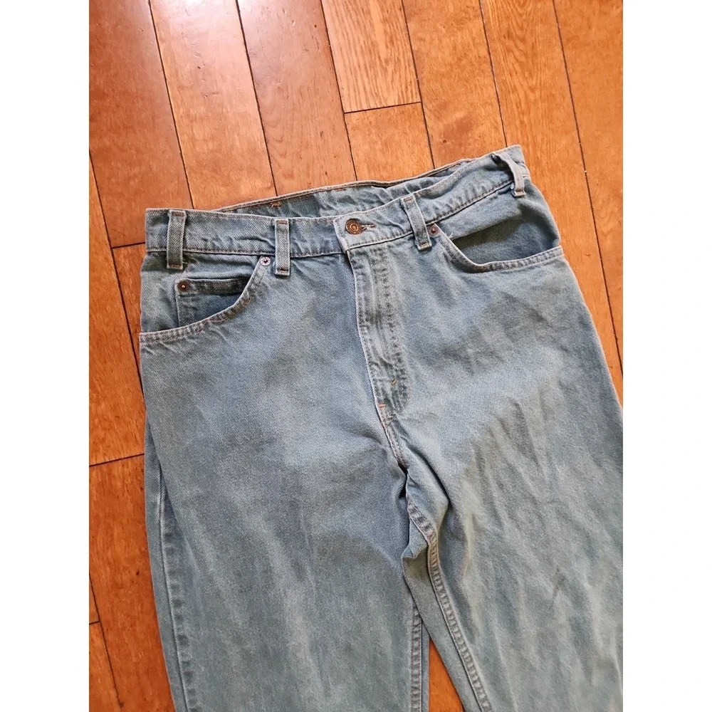 VTG Levi's 550 Jeans Mens 32x30 Light Wash Vintage Orange Tab USA Made 90s